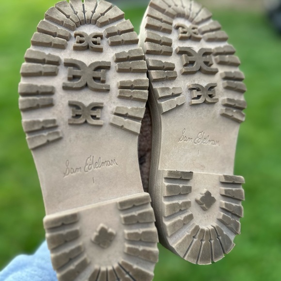 SAM EDELMAN KIDS' LAGUNA CHELSEA BOOT - TEDDY WARM OAT - SZ 1 - Picture 4 of 6